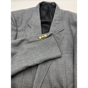 VTG Foreman & Clark XL 48 wool blend medium Gray two‎ button blazer sport coat